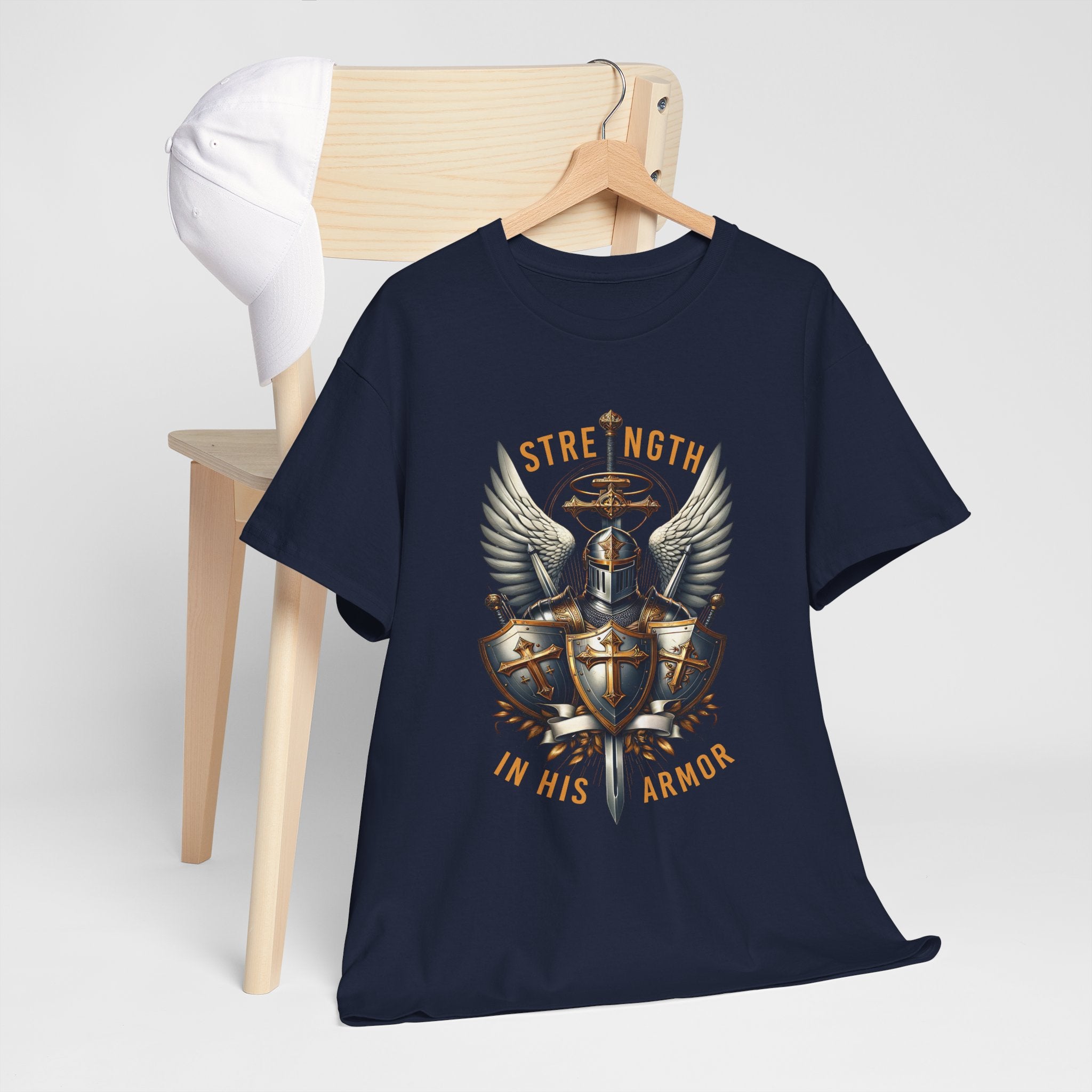 Strength in His Armor Christian Tee