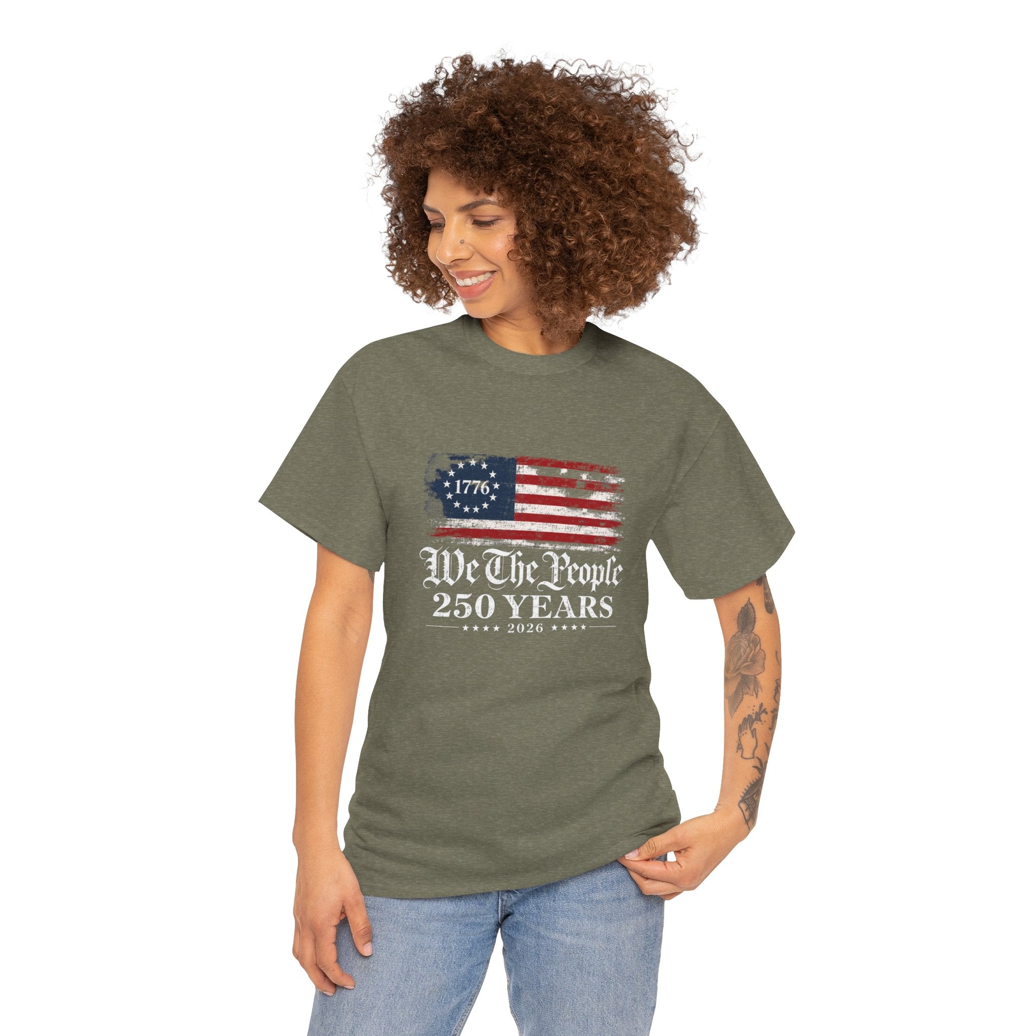 We The People 250 Years T-Shirt — 1776 American Flag Independence Day Tee