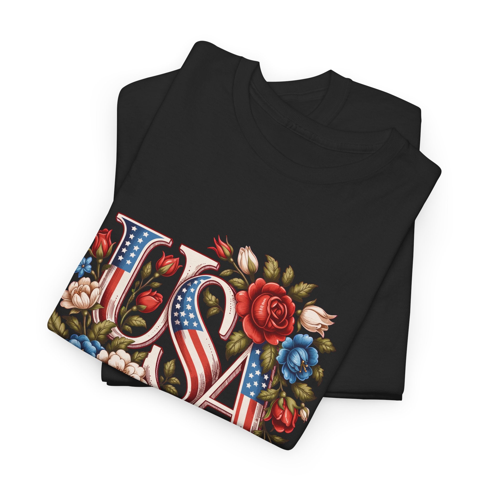USA Floral 'Land of the Free' T-Shirt
