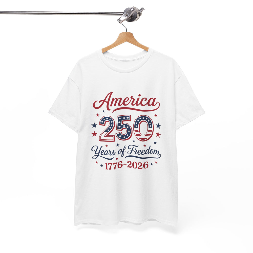 America Eagle T-Shirt — 'Freedom Liberty, Home of the Brave' Patriotic Tee