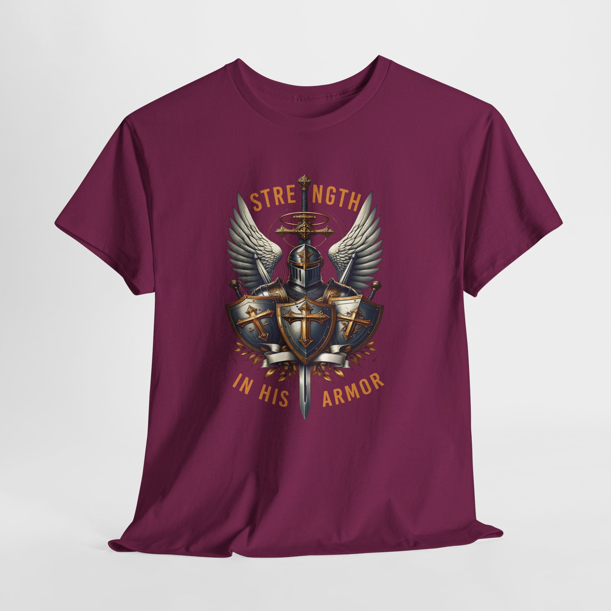 Strength in His Armor Christian Tee