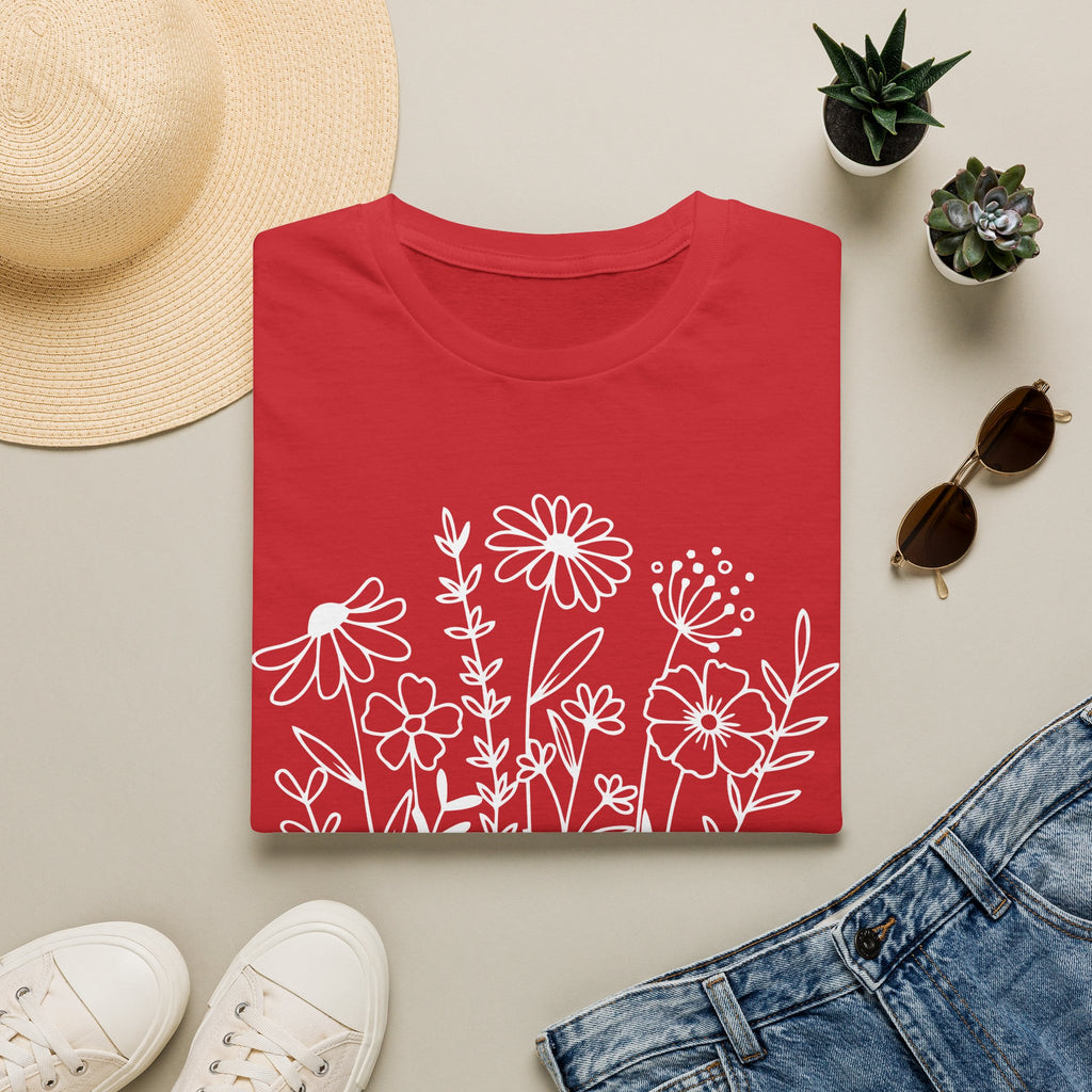 'Growing in Grace' Hand-Drawn Wildflower Tee