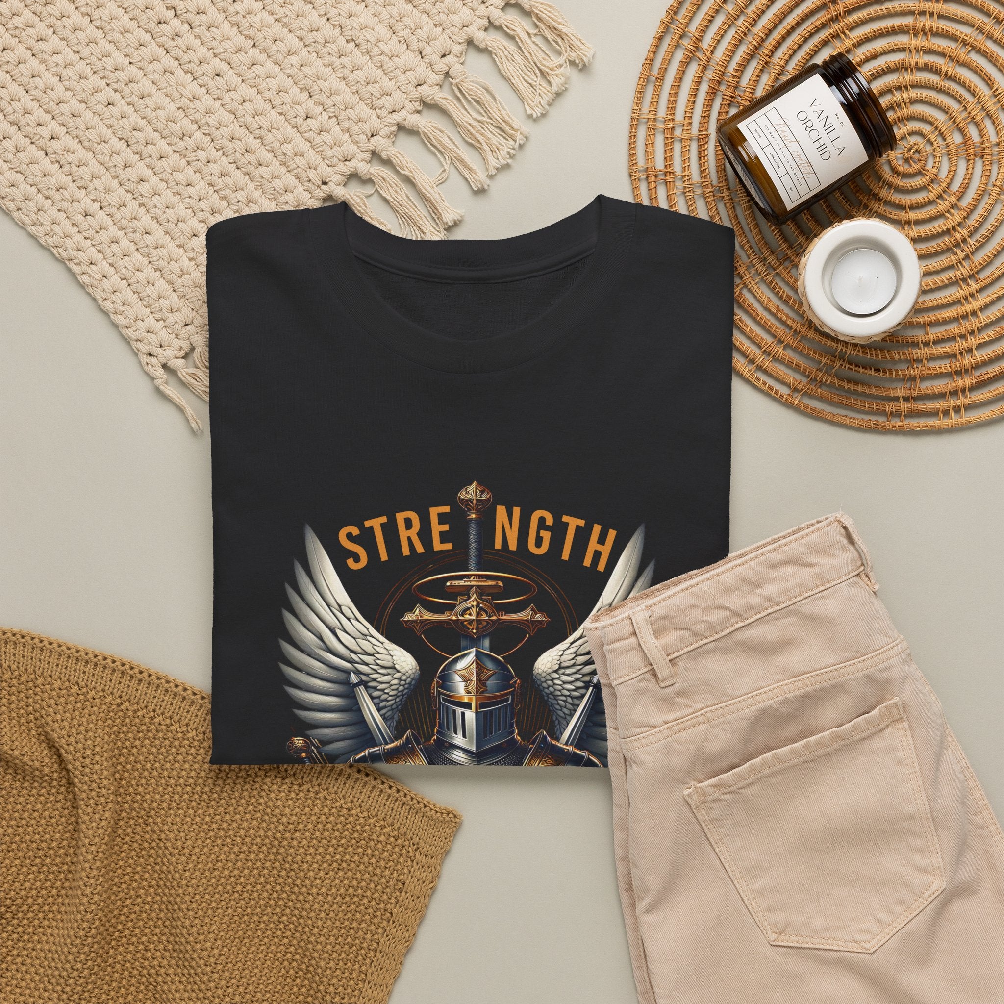 Strength in His Armor Christian Tee