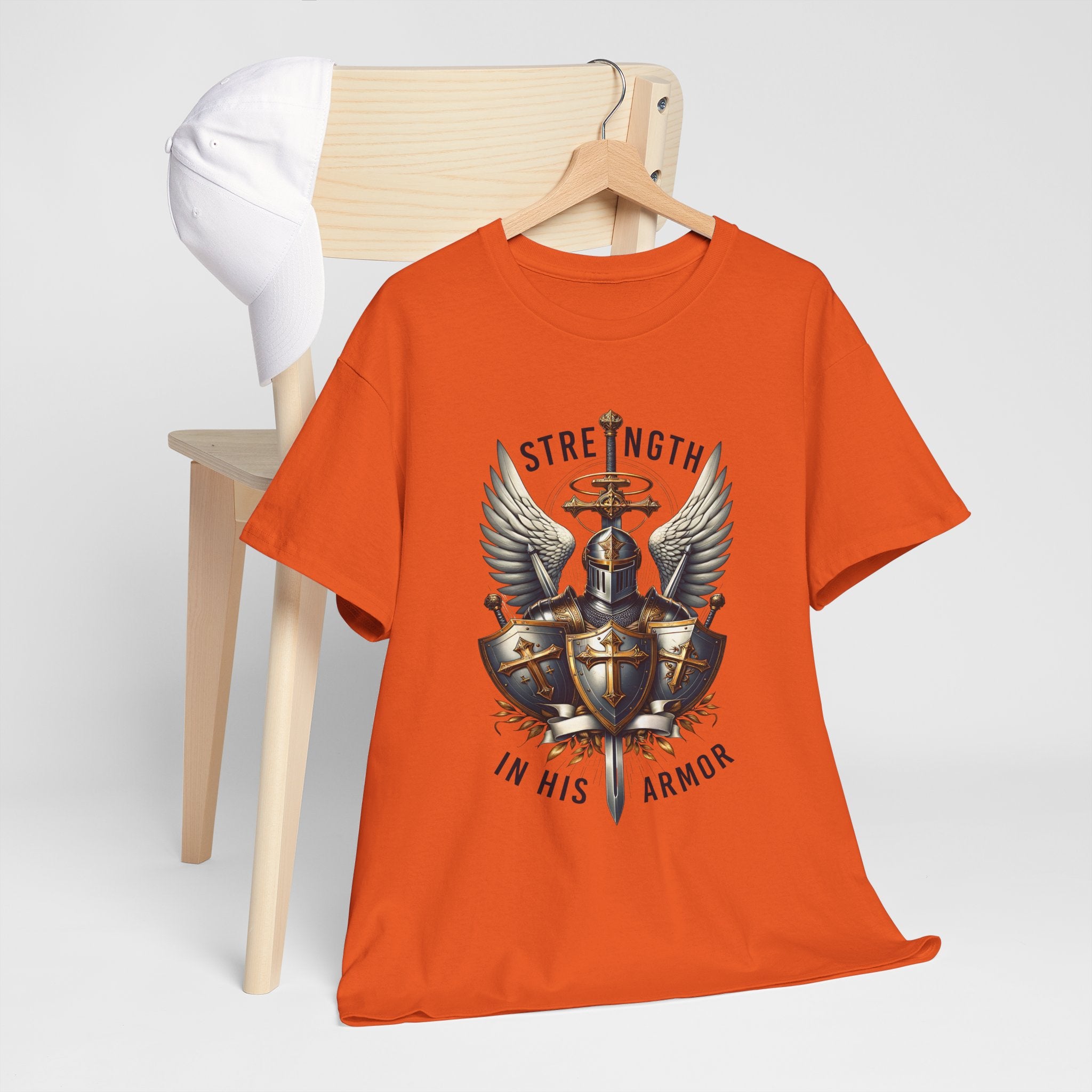 Strength in His Armor Christian Tee