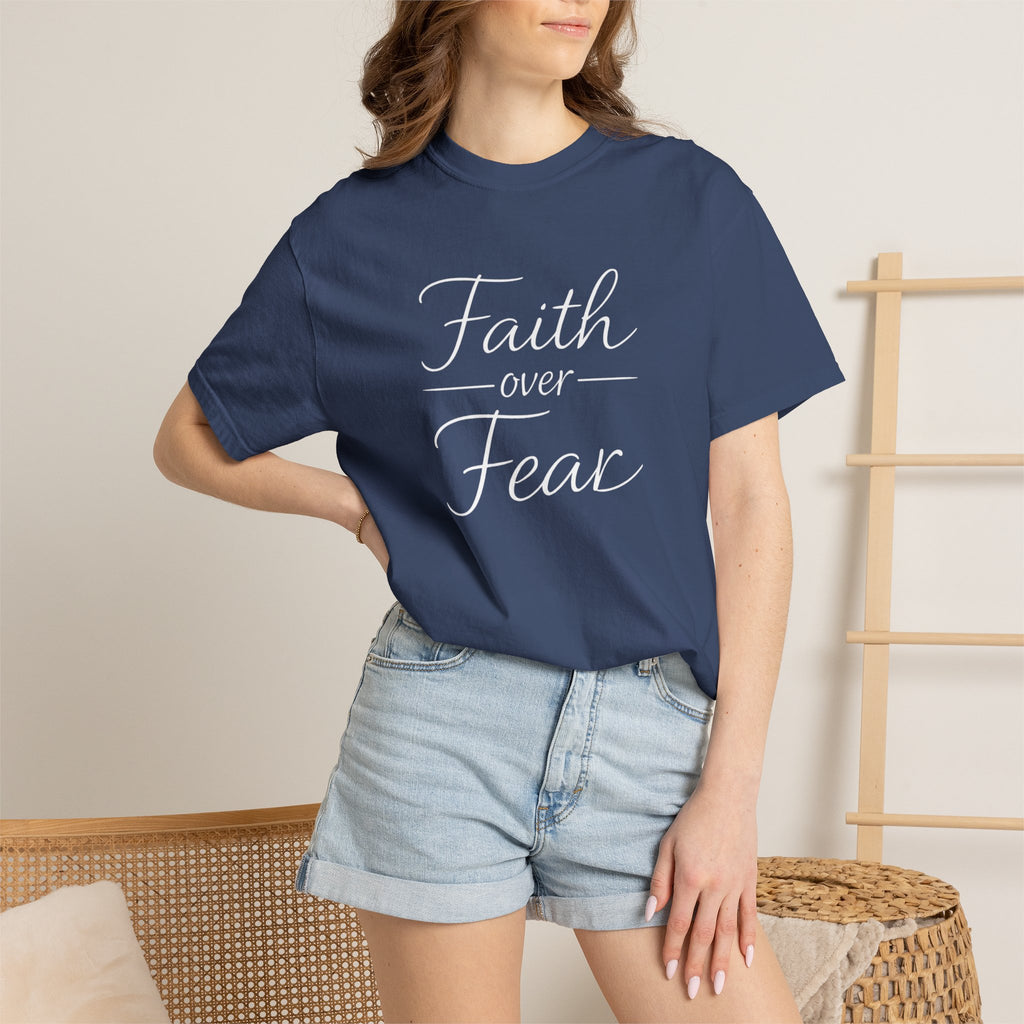 Faith Over Fear T-shirt | Inspirational Christian Scripture Tee