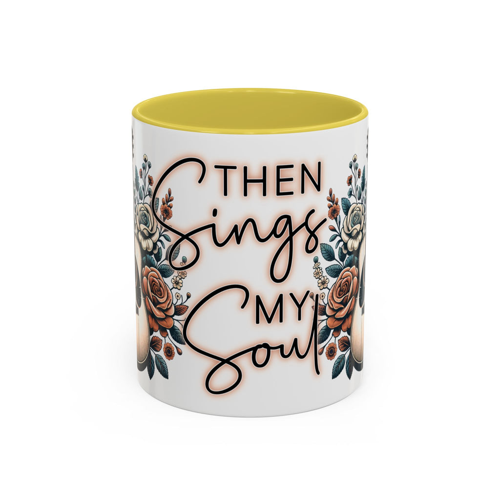 Then Sings My Soul Floral Acoustic Guitar Mug (11oz)