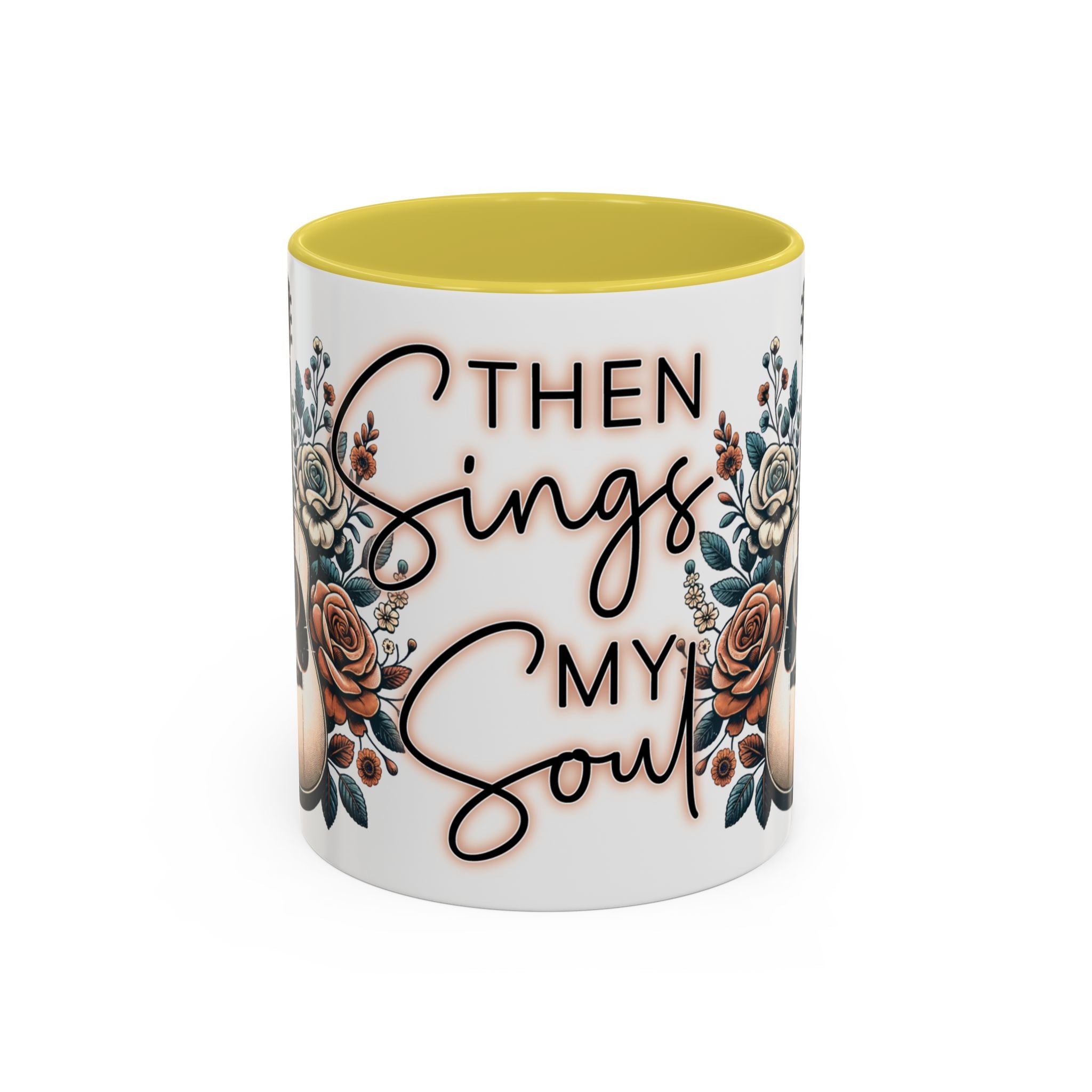 Then Sings My Soul Floral Acoustic Guitar Mug (11oz)