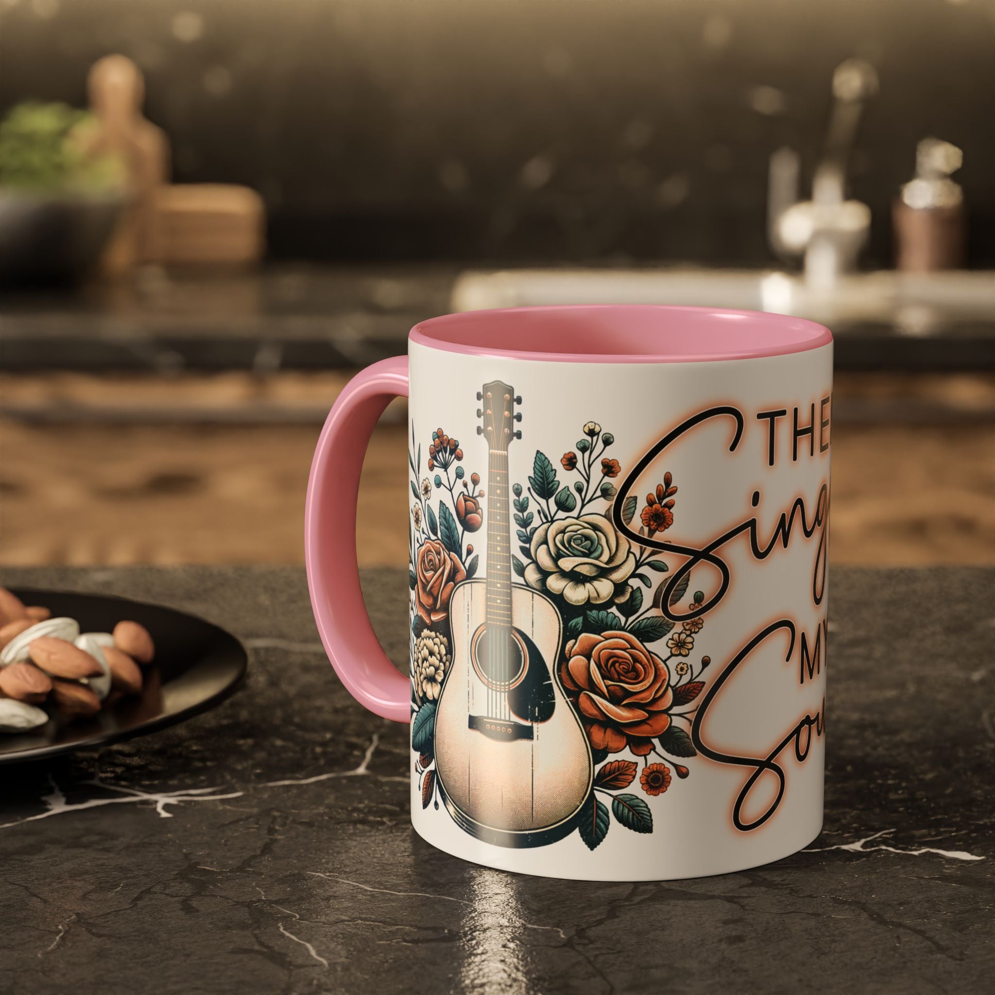 Then Sings My Soul Floral Acoustic Guitar Mug (11oz)