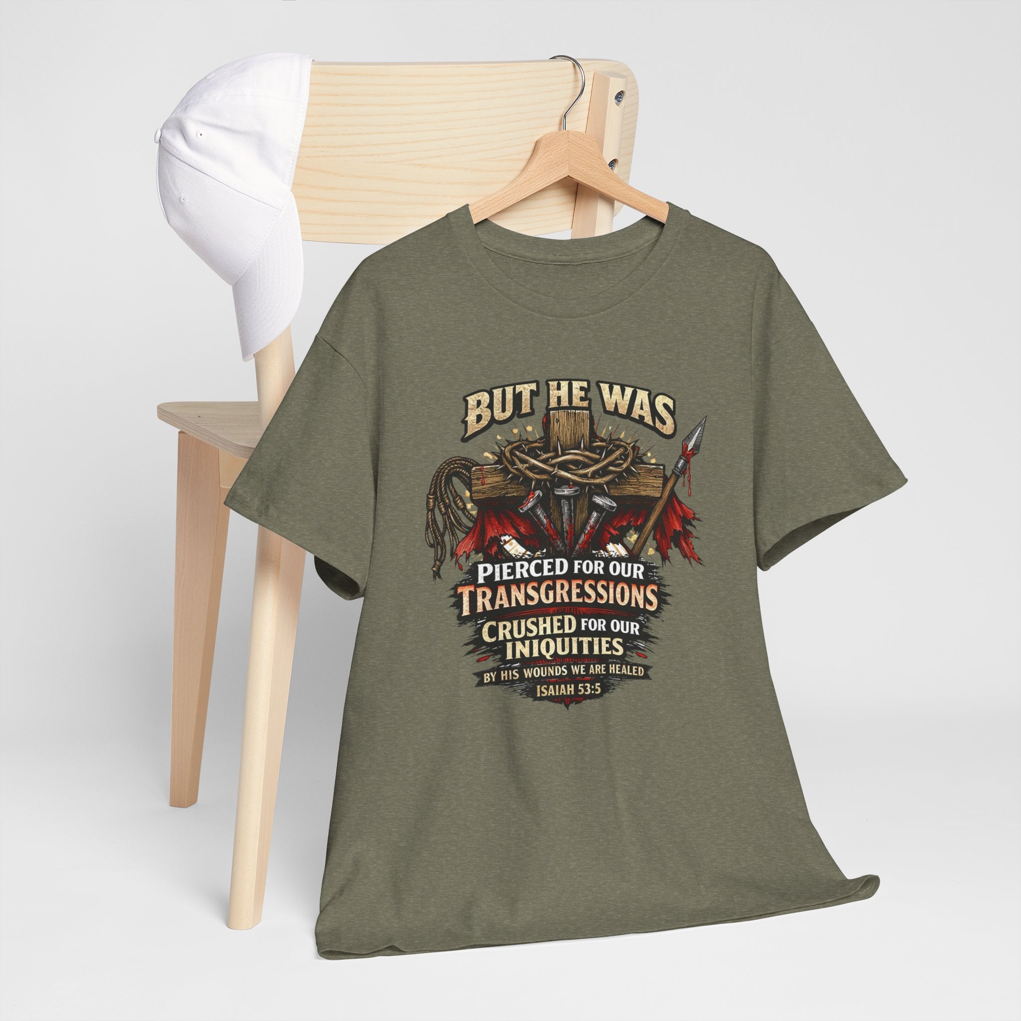 "But He Was Pierced for Our Transgressions" Unisex Tee