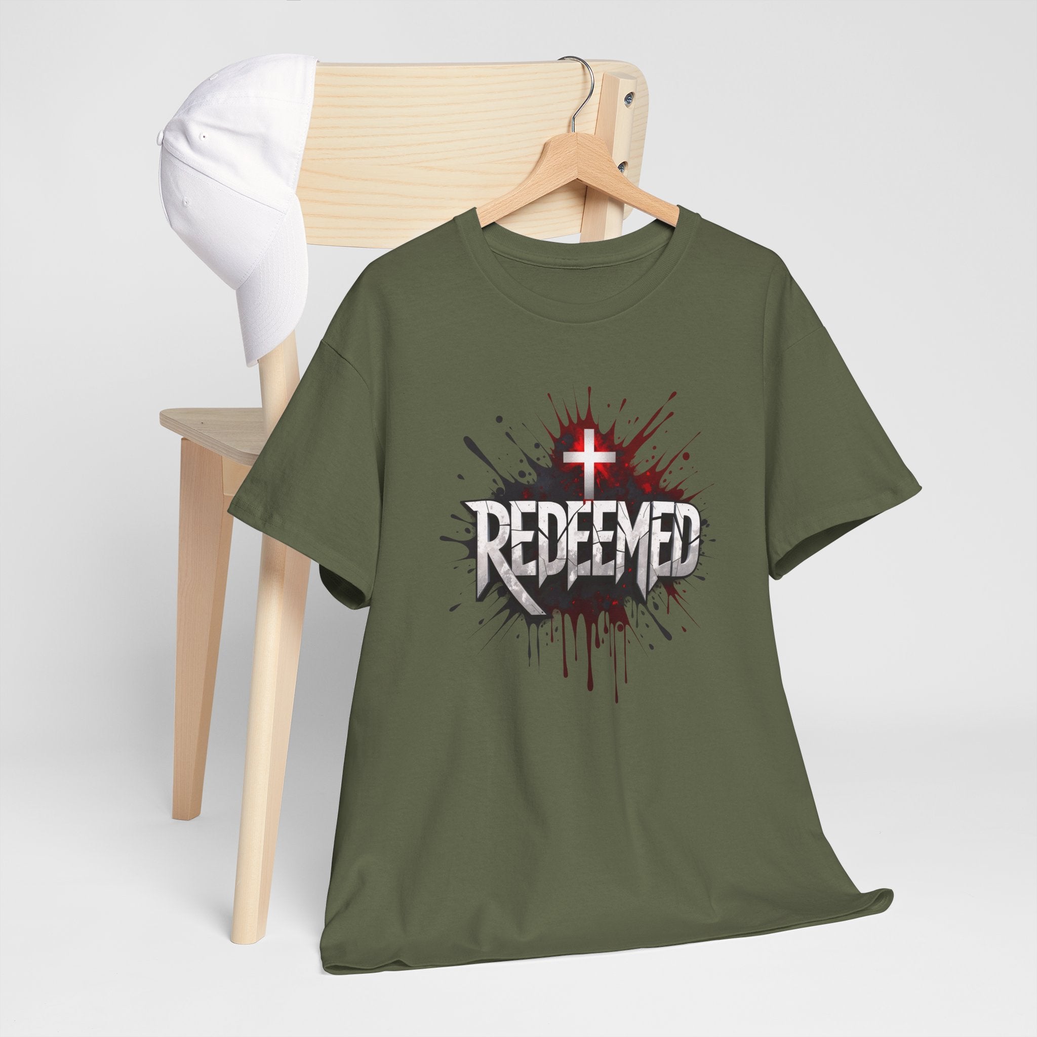 Redeemed Cross T-Shirt — Christian Faith Graphic Tee