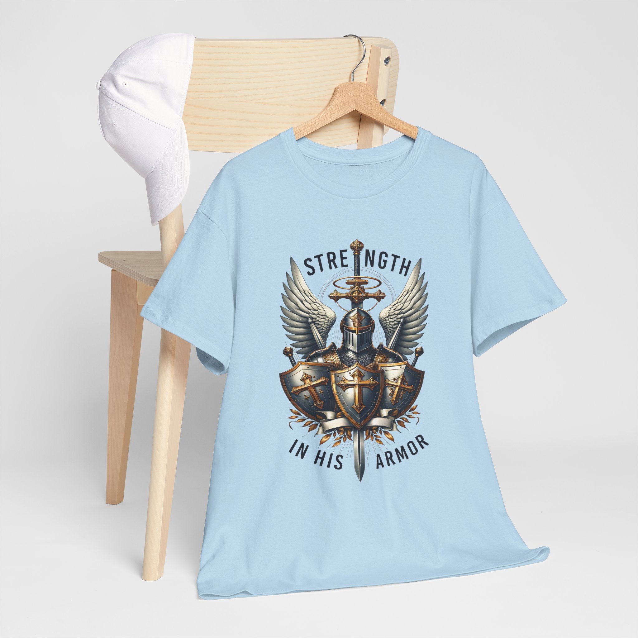 Strength in His Armor Christian Tee