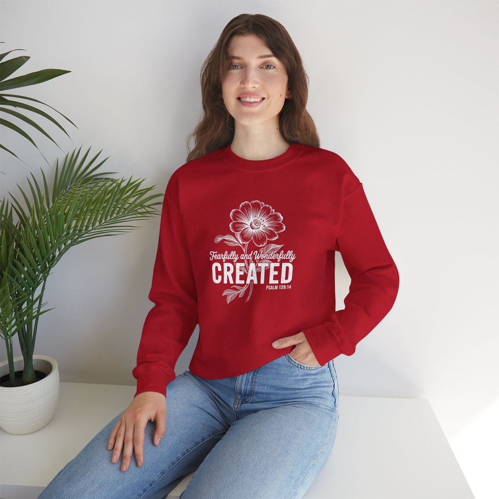 Fearfully and Wonderfully Created Psalm 139:14 Crewneck Sweatshirt