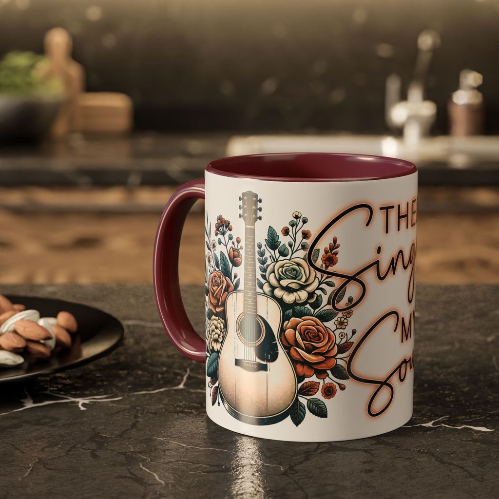 Then Sings My Soul Floral Acoustic Guitar Mug (11oz)
