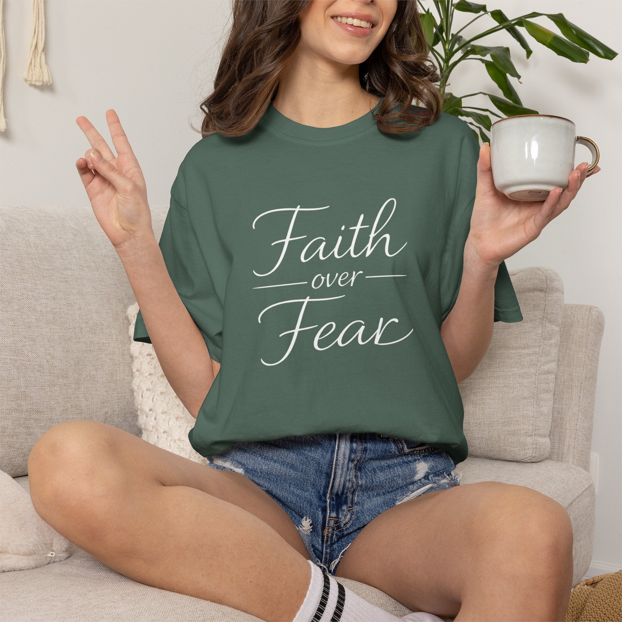 Faith Over Fear T-shirt | Inspirational Christian Scripture Tee