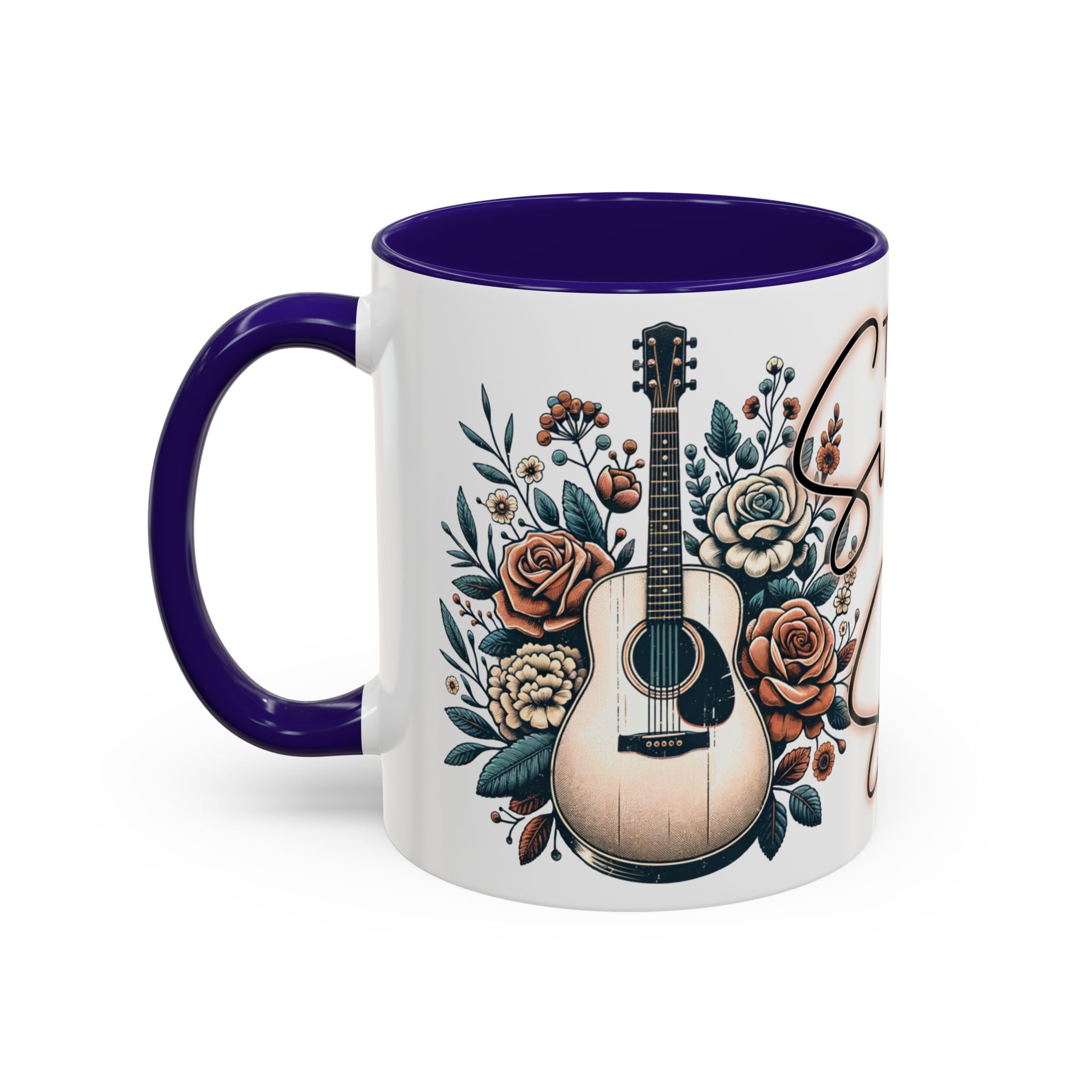 Then Sings My Soul Floral Acoustic Guitar Mug (11oz)
