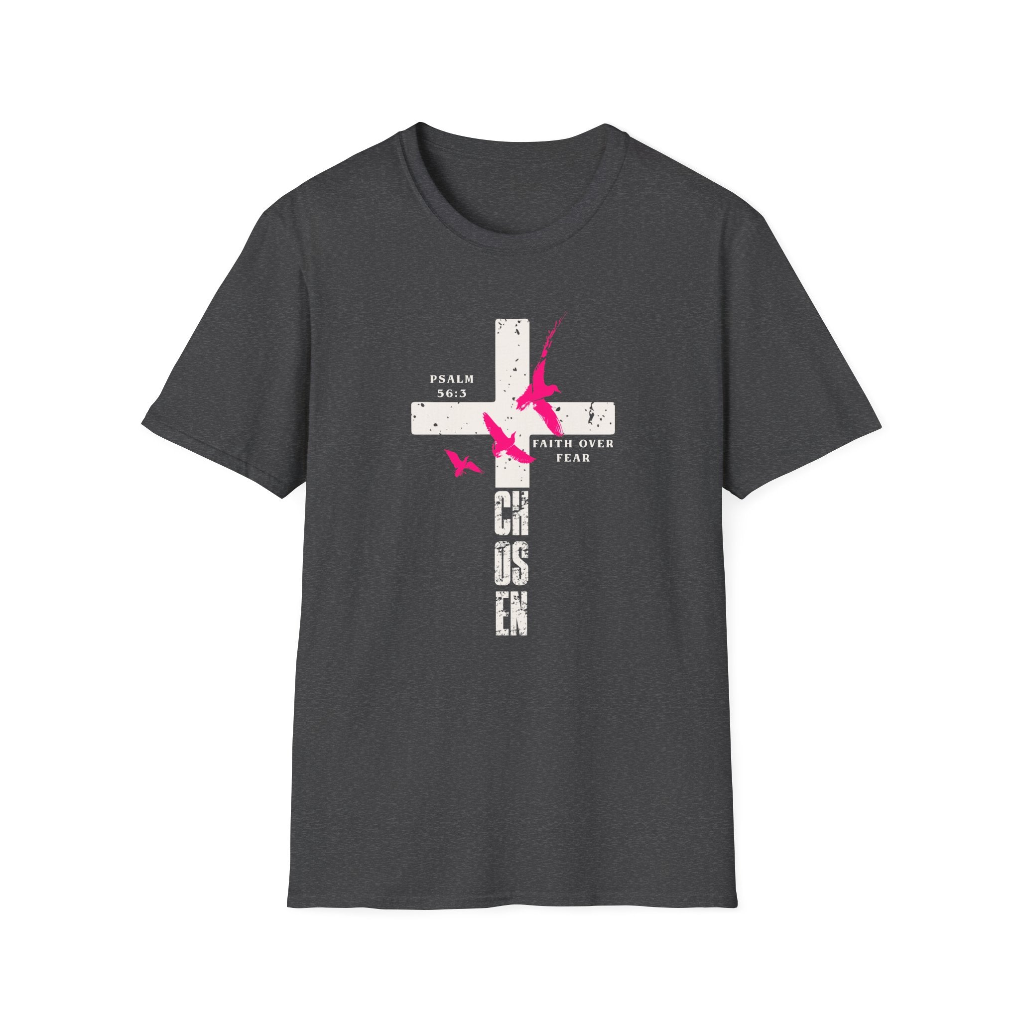 Faith Over Fear Cross T‑Shirt - Psalm 56:3