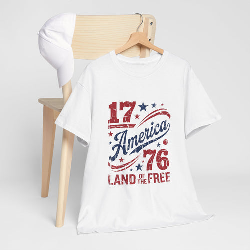 America 1776 "Land of the Free" Patriotic T-Shirt