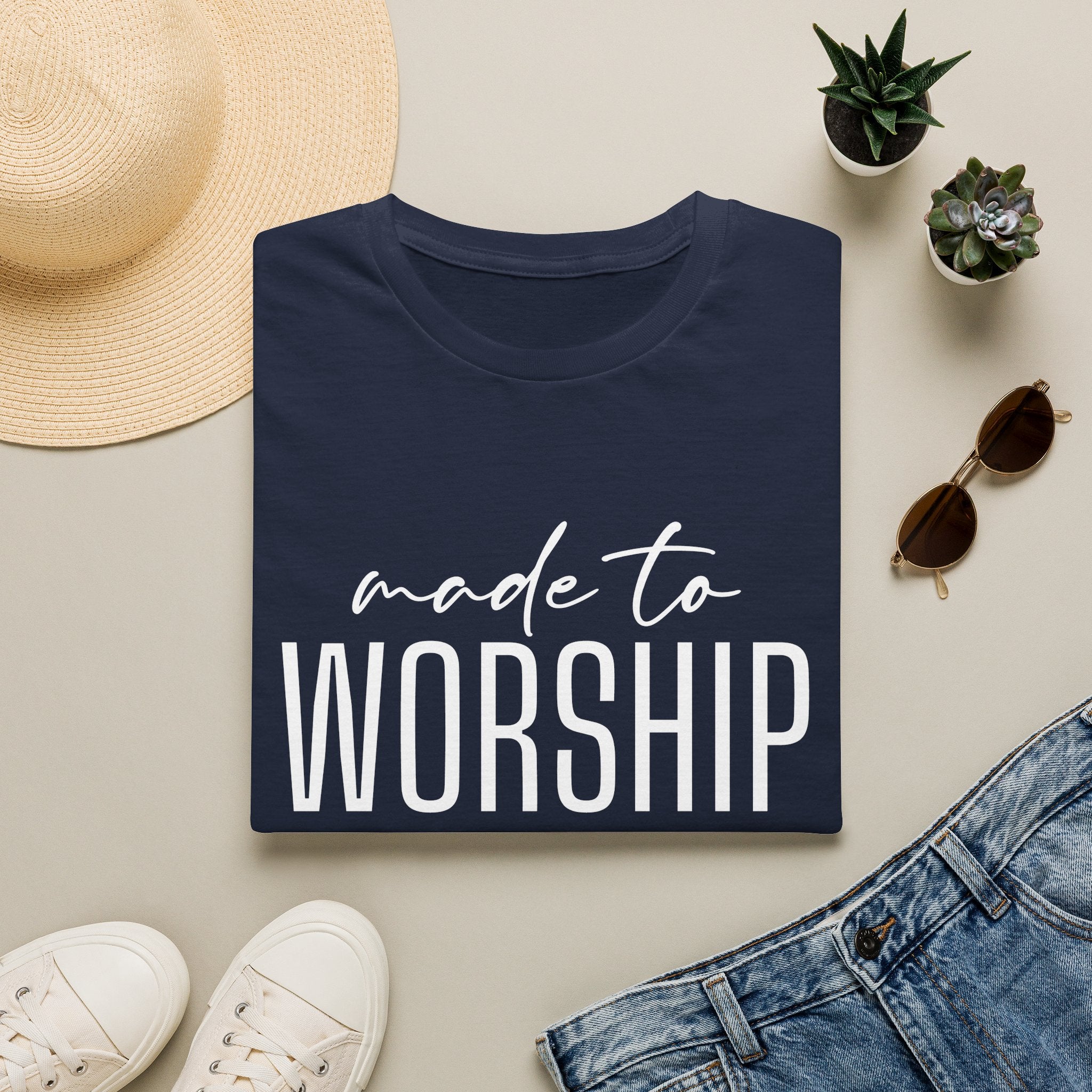 Made to Worship T-Shirt (Psalm 95:1)