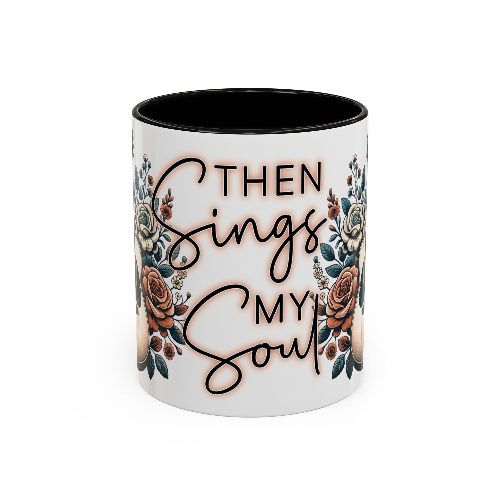 Then Sings My Soul Floral Acoustic Guitar Mug (11oz)