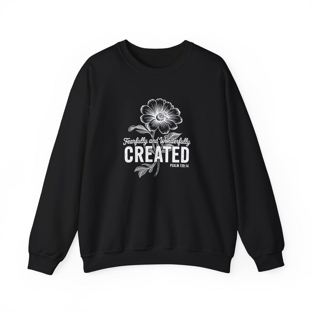 Fearfully and Wonderfully Created Psalm 139:14 Crewneck Sweatshirt