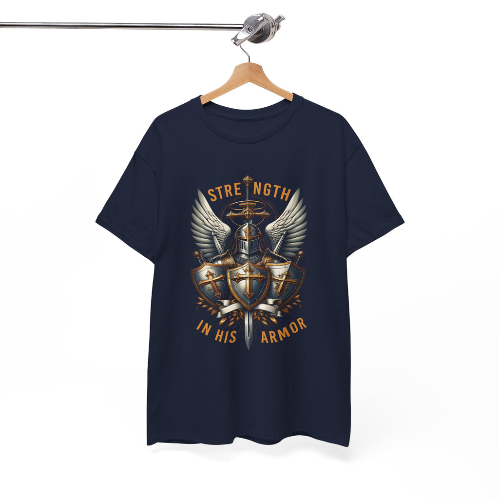 Strength in His Armor Christian Tee
