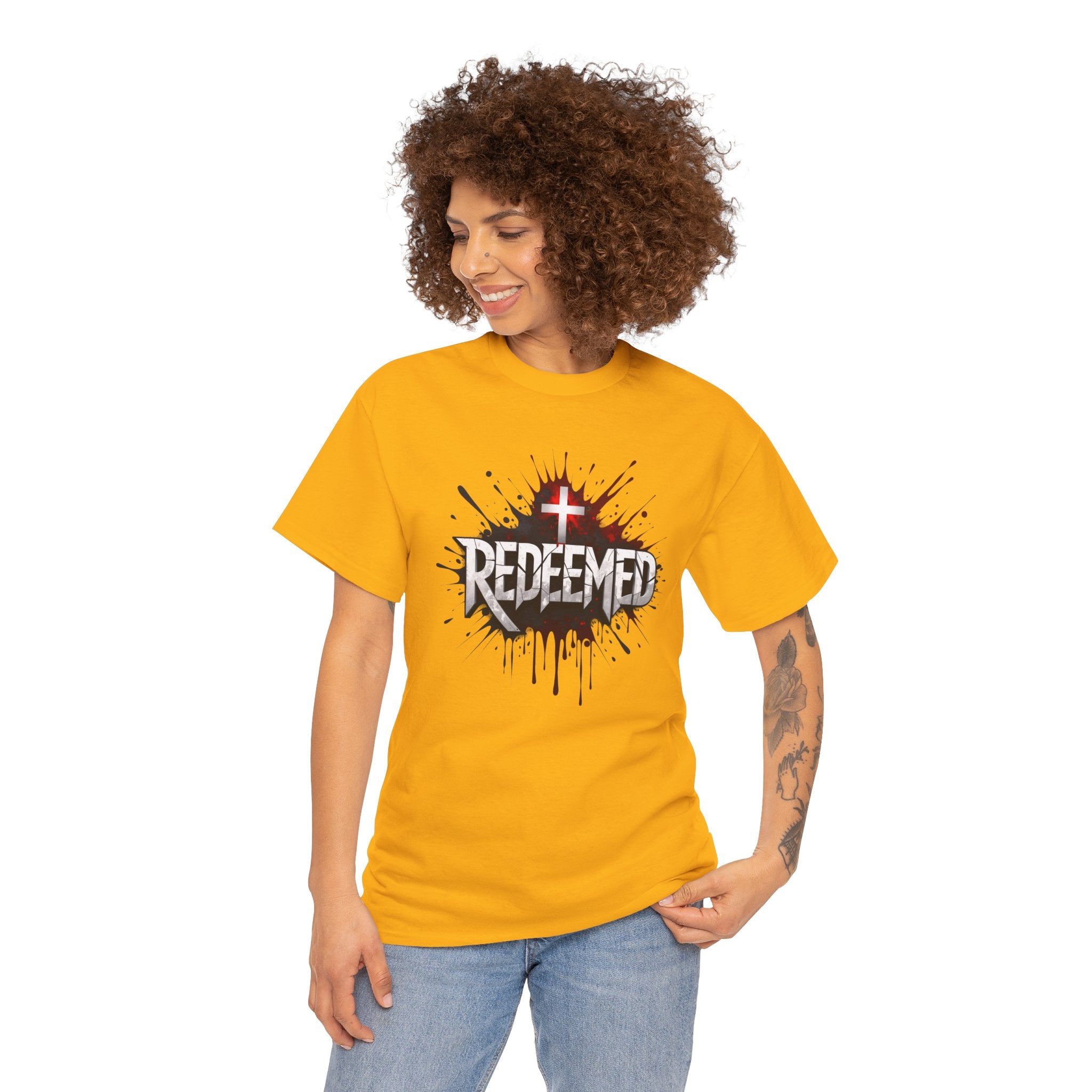 Redeemed Cross T-Shirt — Christian Faith Graphic Tee