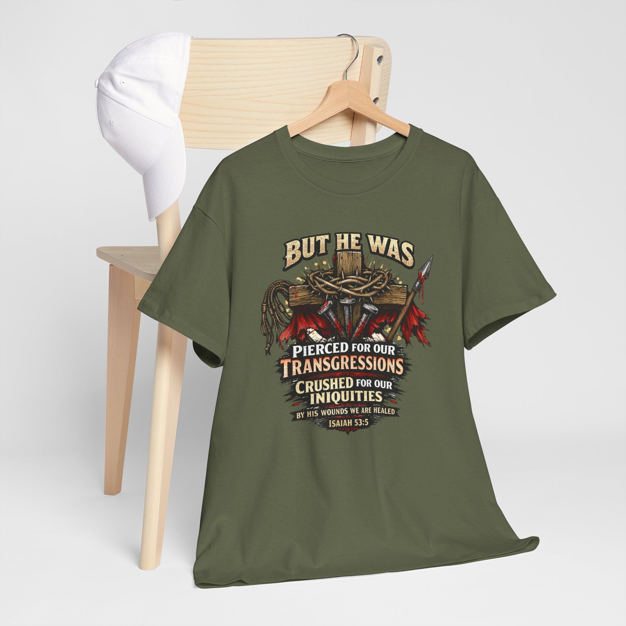 "But He Was Pierced for Our Transgressions" Unisex Tee