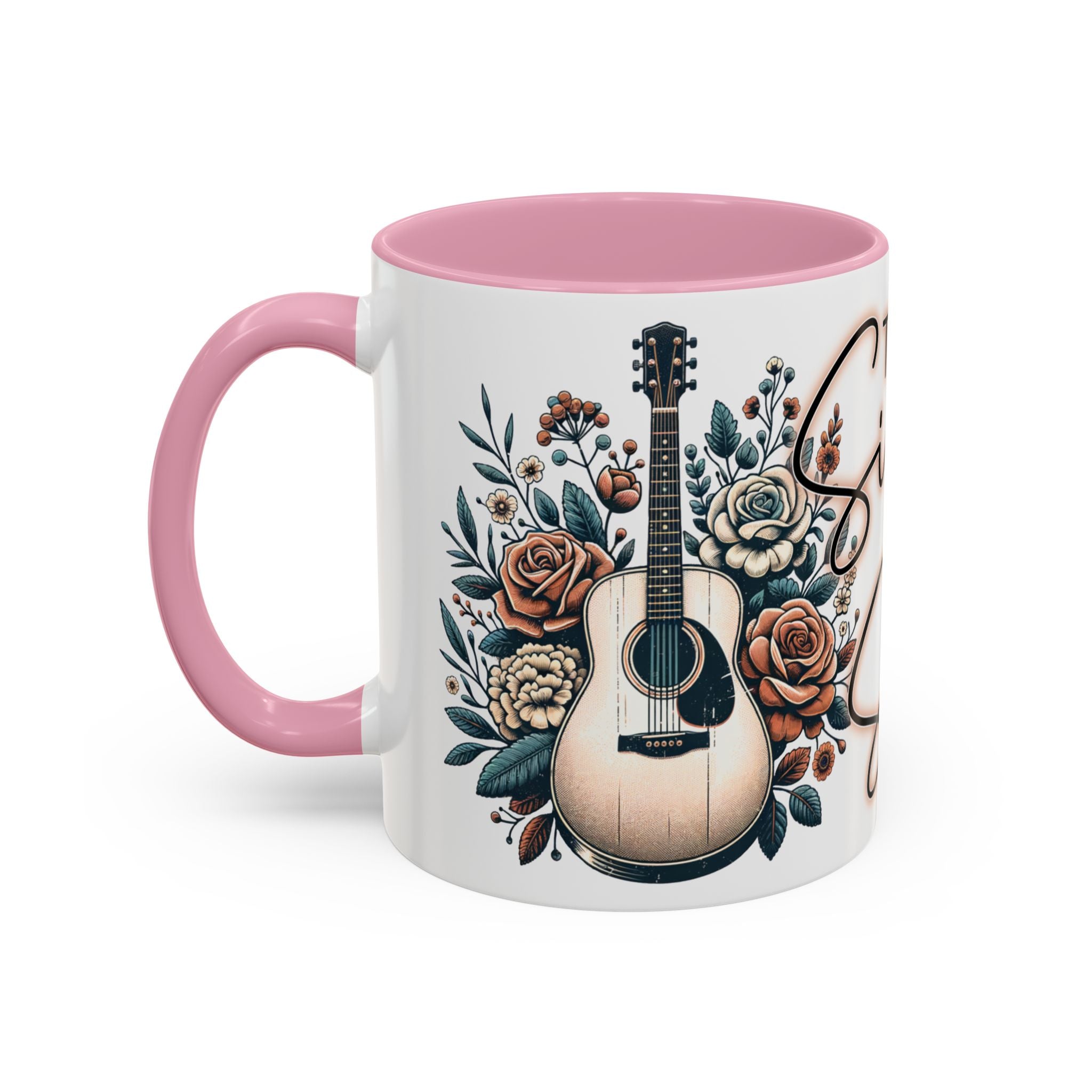 Then Sings My Soul Floral Acoustic Guitar Mug (11oz)