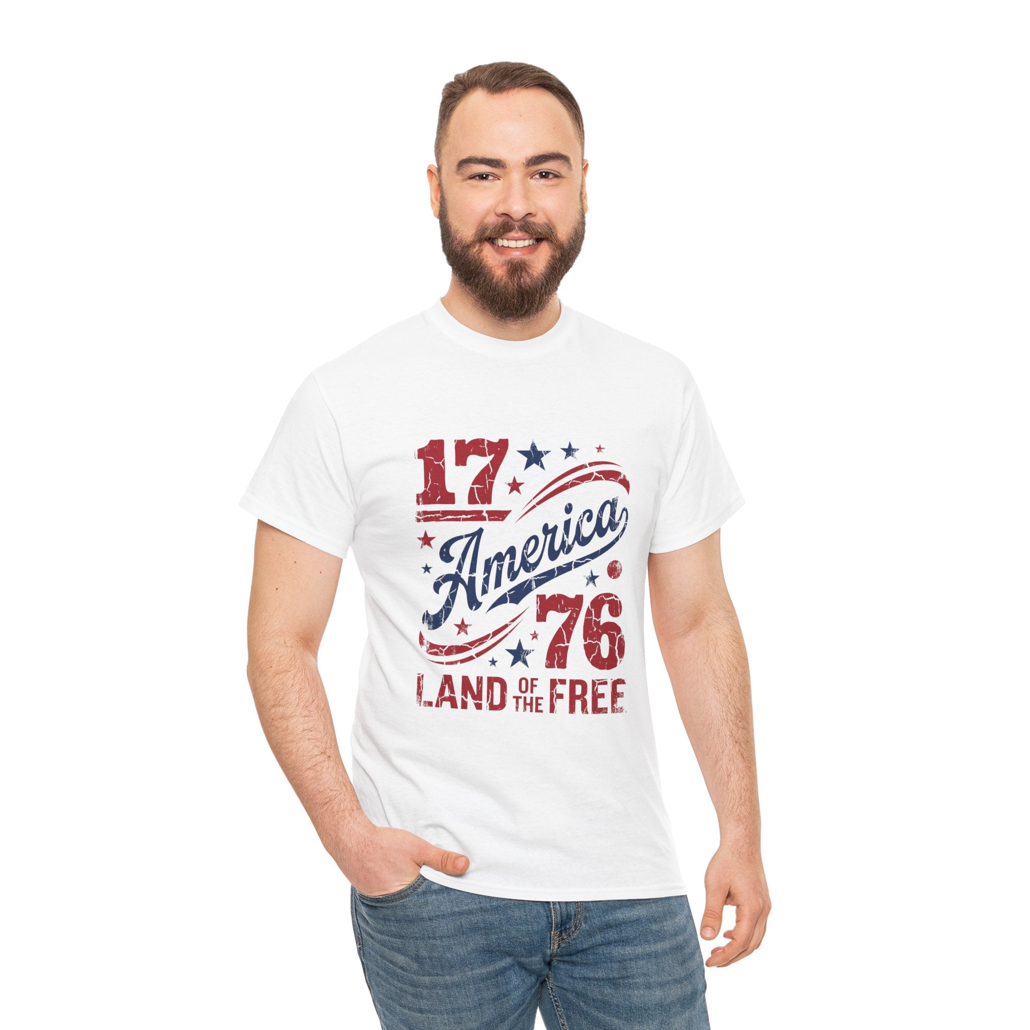 America 1776 "Land of the Free" Patriotic T-Shirt