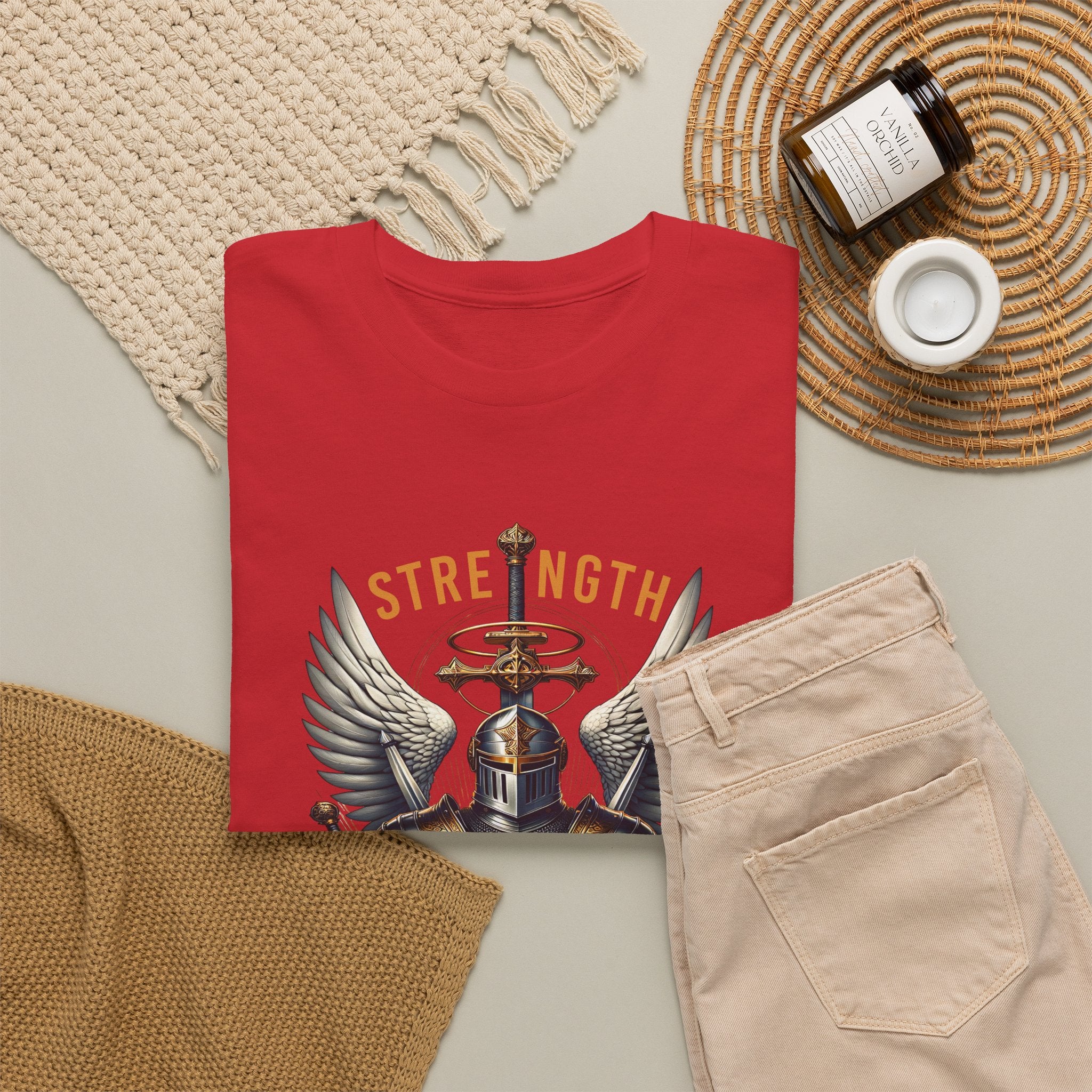 Strength in His Armor Christian Tee