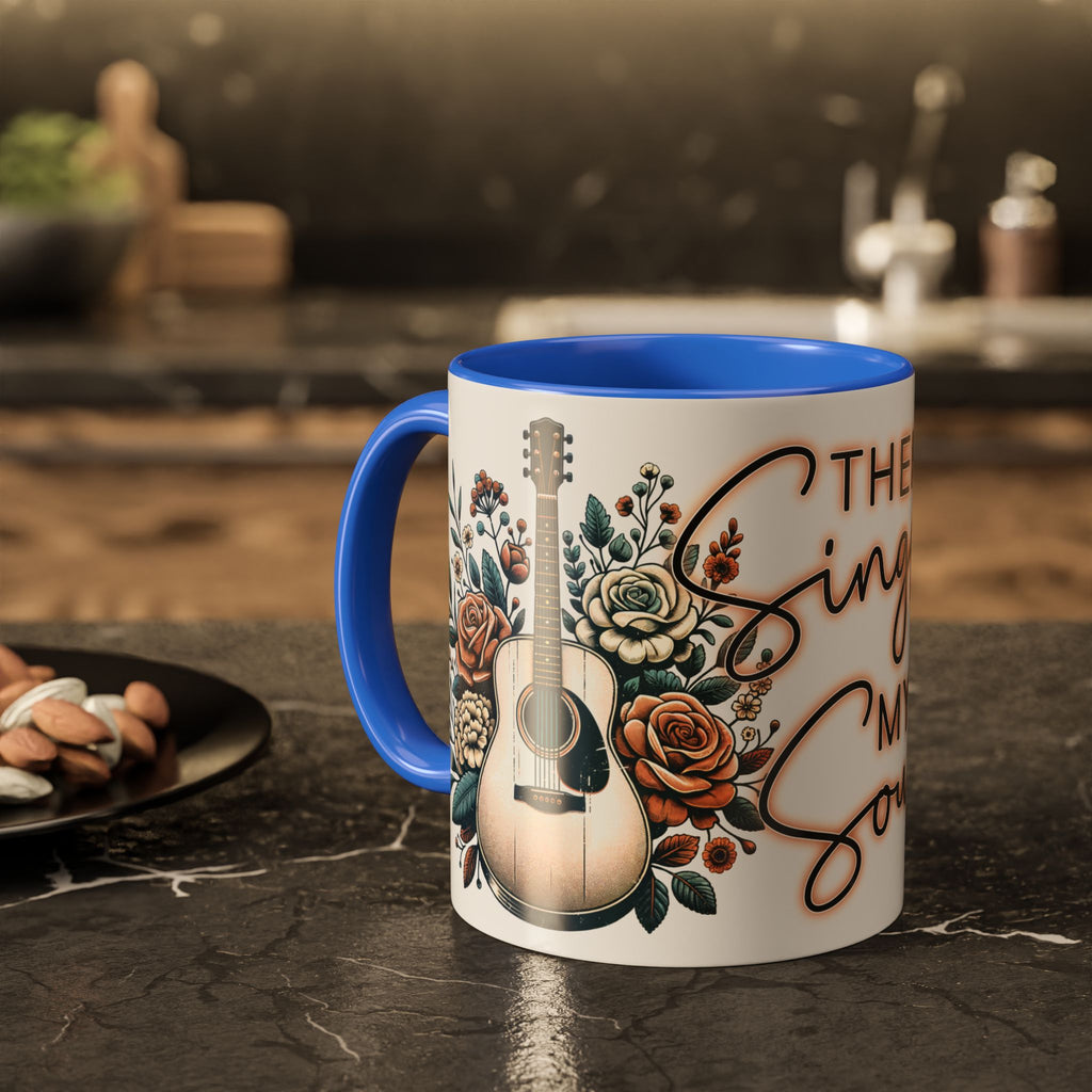 Then Sings My Soul Floral Acoustic Guitar Mug (11oz)