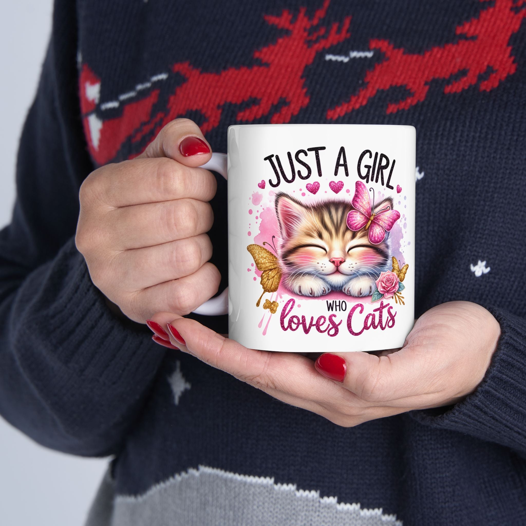 Just a Girl Who Loves Cats Ceramic Mug 11oz