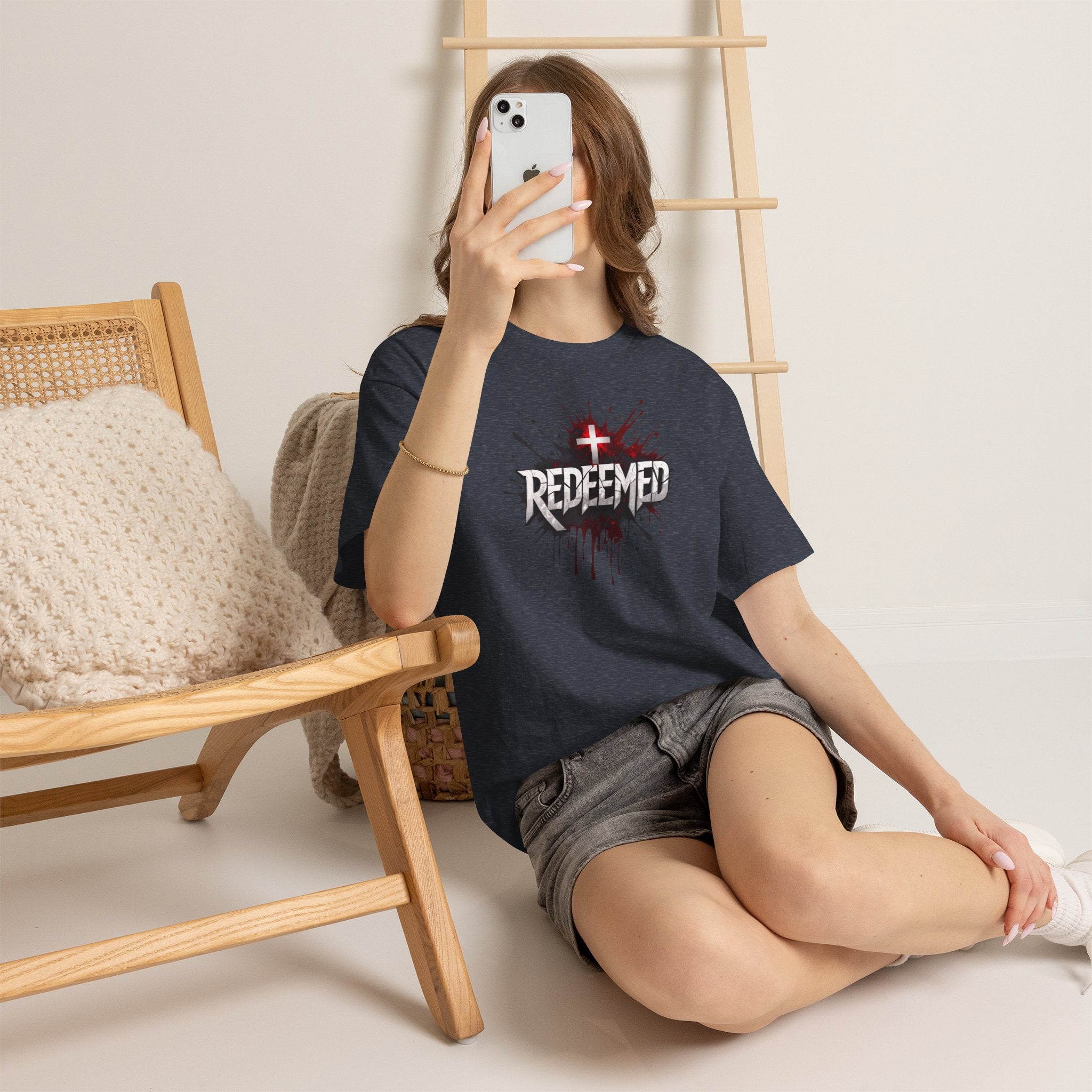 Redeemed Cross T-Shirt — Christian Faith Graphic Tee