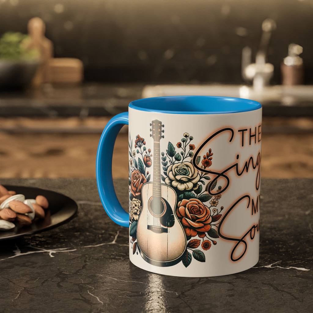 Then Sings My Soul Floral Acoustic Guitar Mug (11oz)