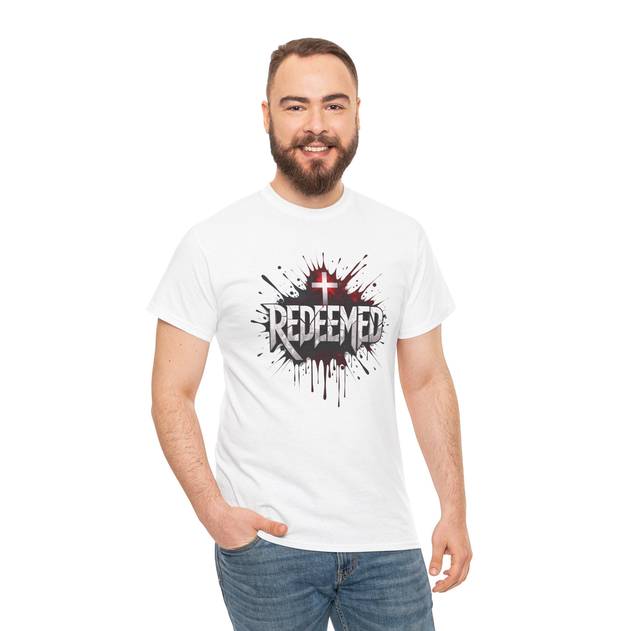 Redeemed Cross T-Shirt — Christian Faith Graphic Tee