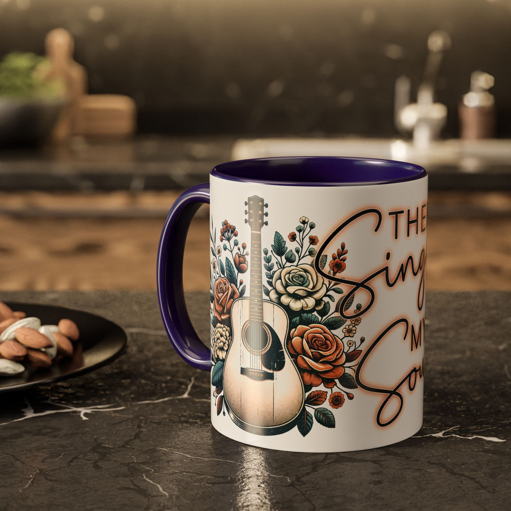 Then Sings My Soul Floral Acoustic Guitar Mug (11oz)