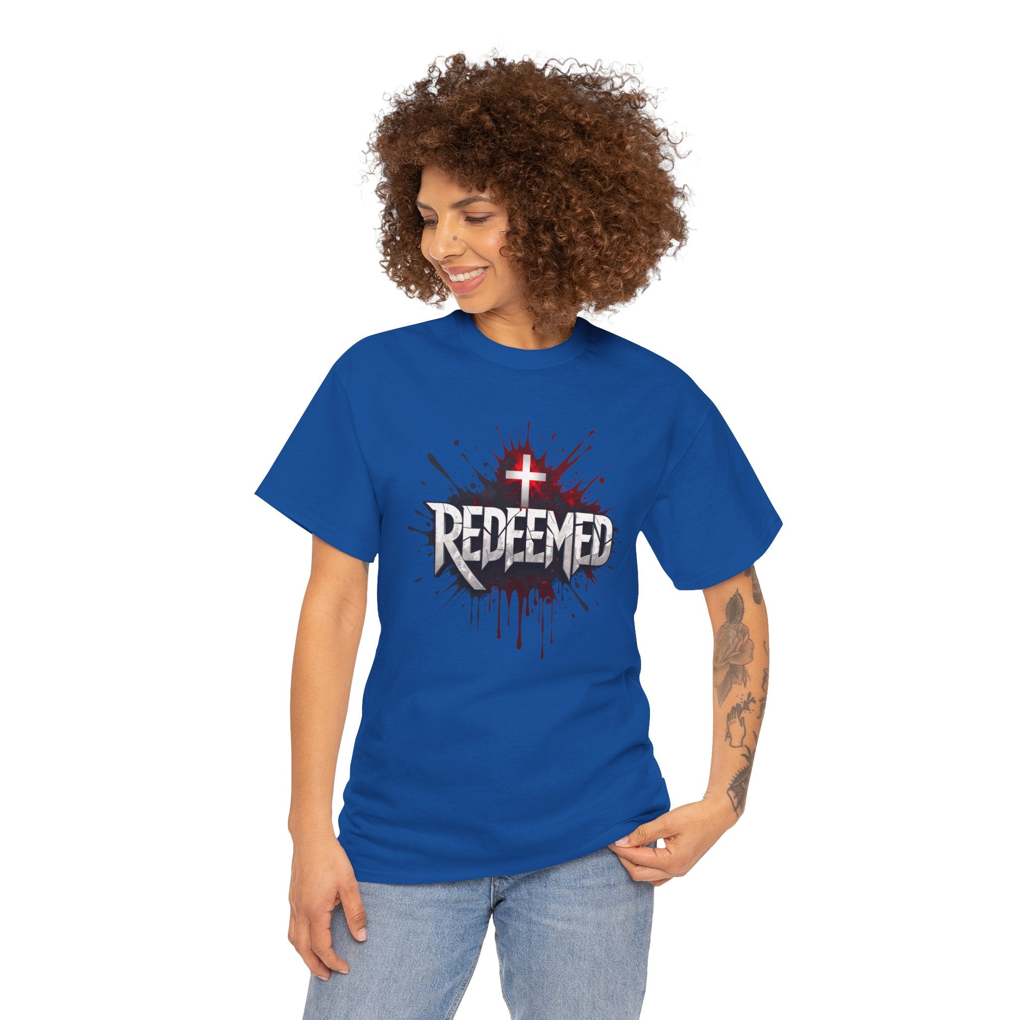 Redeemed Cross T-Shirt — Christian Faith Graphic Tee