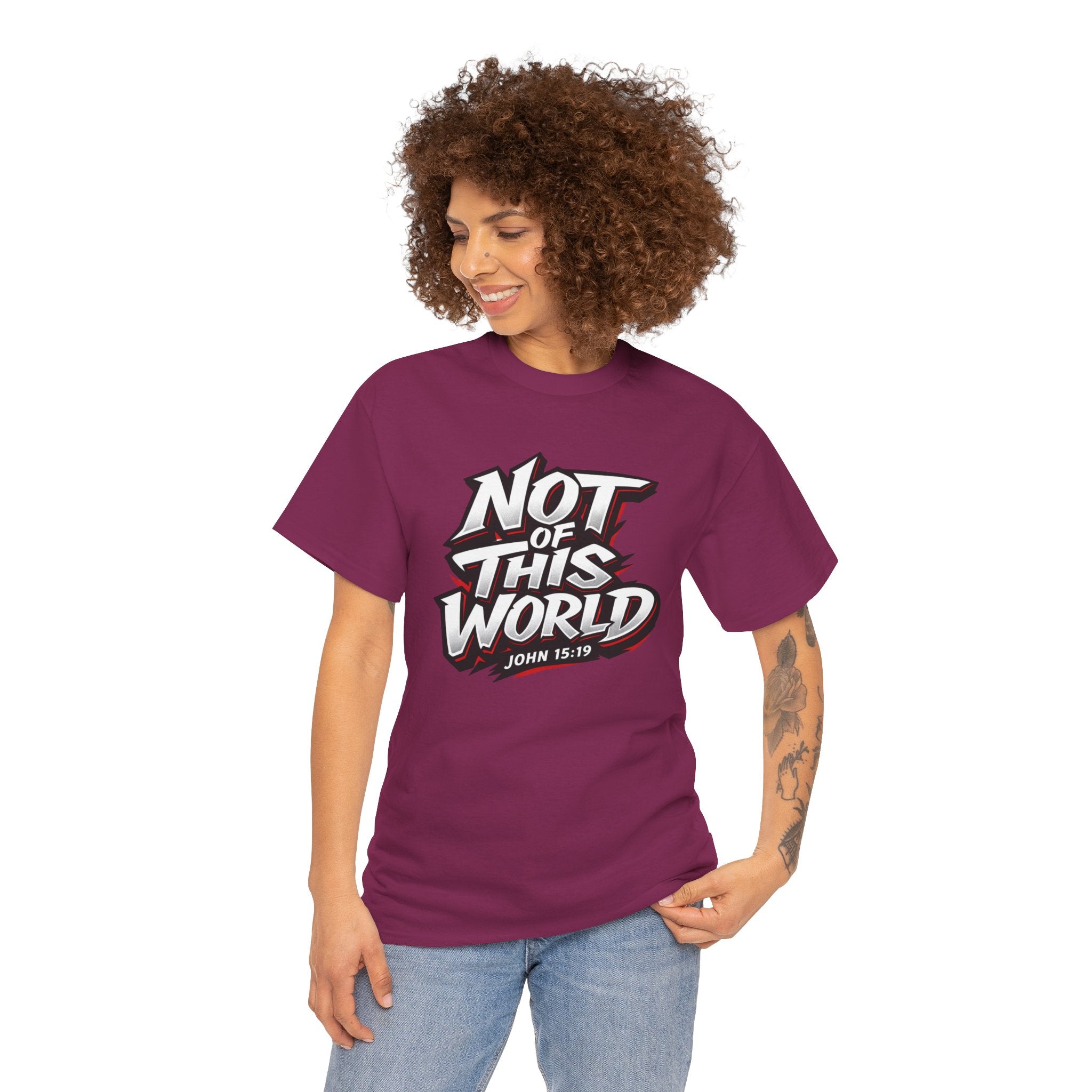 Not of This World T-Shirt | Christian Scripture John 15:19 Tee