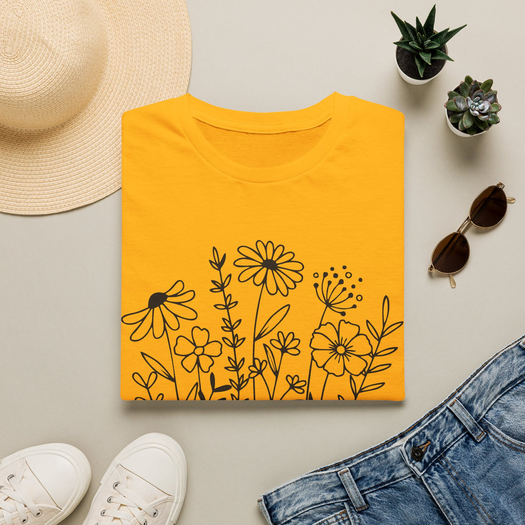 'Growing in Grace' Hand-Drawn Wildflower Tee