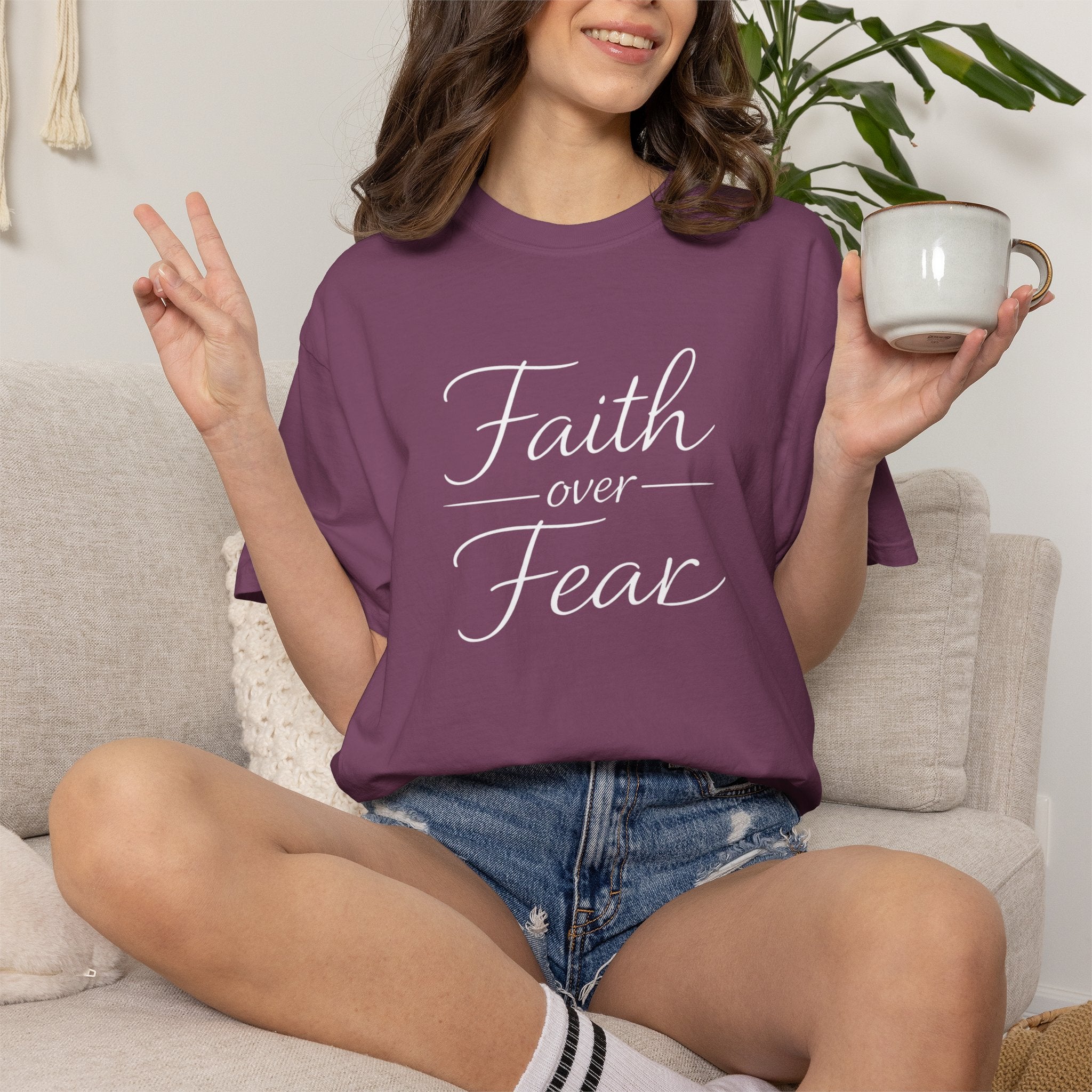Faith Over Fear T-shirt | Inspirational Christian Scripture Tee