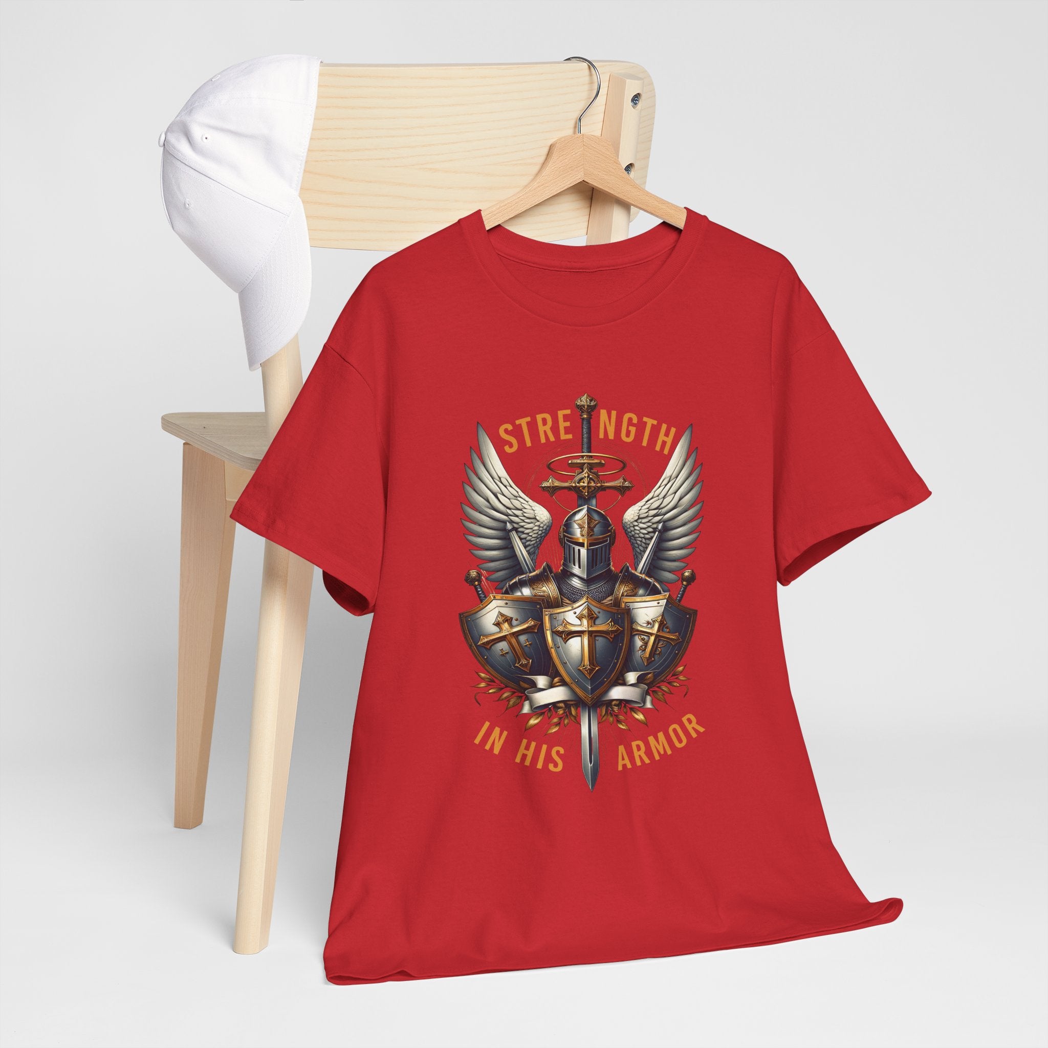 Strength in His Armor Christian Tee