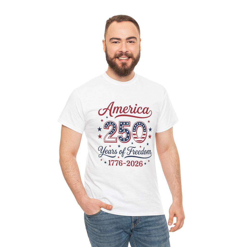 America Eagle T-Shirt — 'Freedom Liberty, Home of the Brave' Patriotic Tee