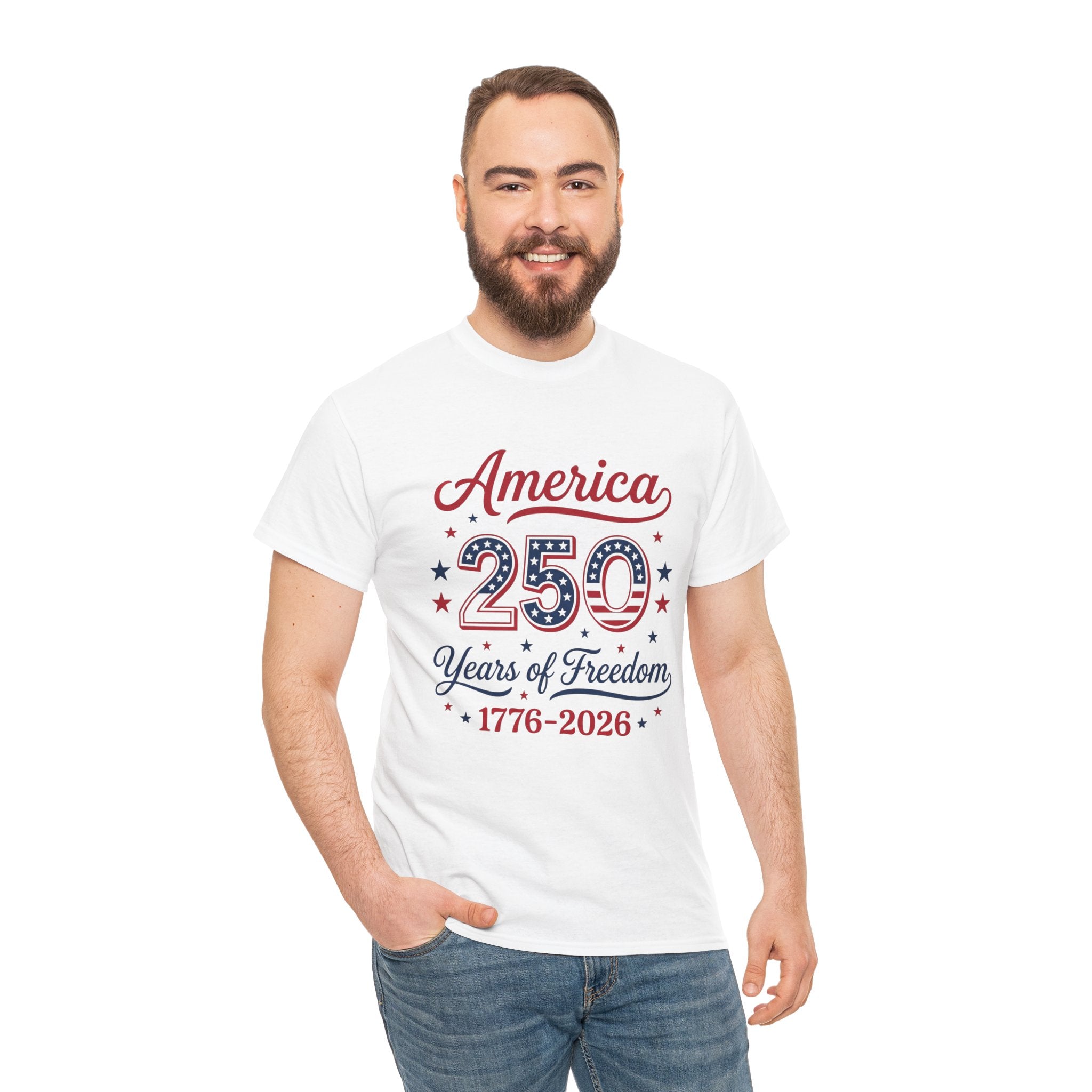 America Eagle T-Shirt — 'Freedom Liberty, Home of the Brave' Patriotic Tee
