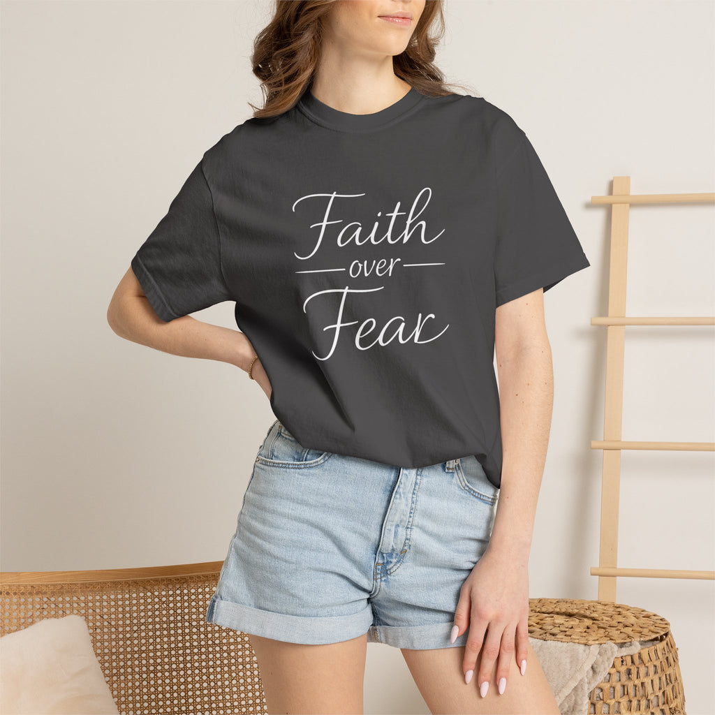 Faith Over Fear T-shirt | Inspirational Christian Scripture Tee