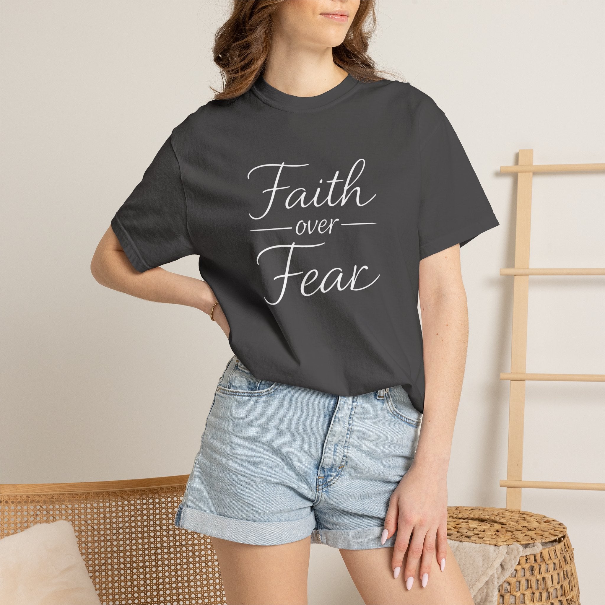 Faith Over Fear T-shirt | Inspirational Christian Scripture Tee