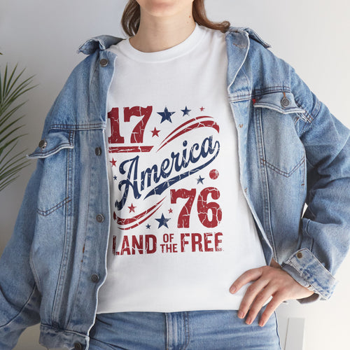 America 1776 "Land of the Free" Patriotic T-Shirt