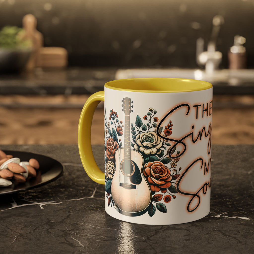 Then Sings My Soul Floral Acoustic Guitar Mug (11oz)
