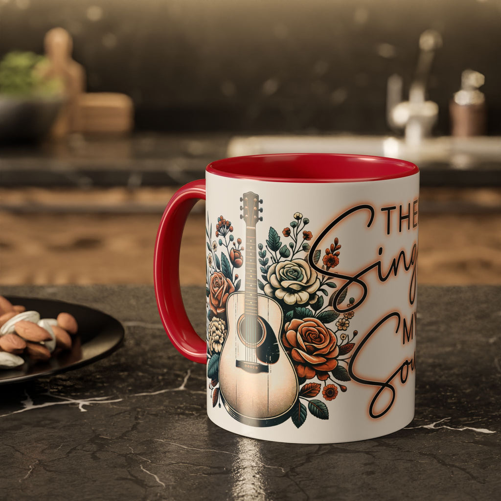 Then Sings My Soul Floral Acoustic Guitar Mug (11oz)