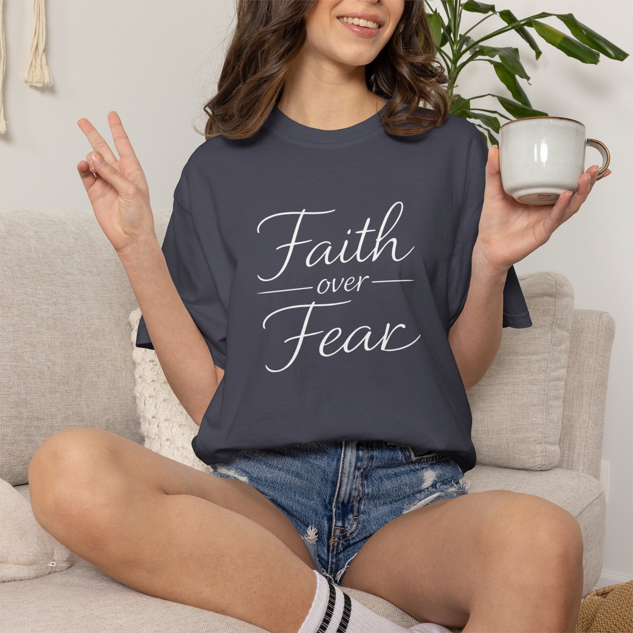 Faith Over Fear T-shirt | Inspirational Christian Scripture Tee