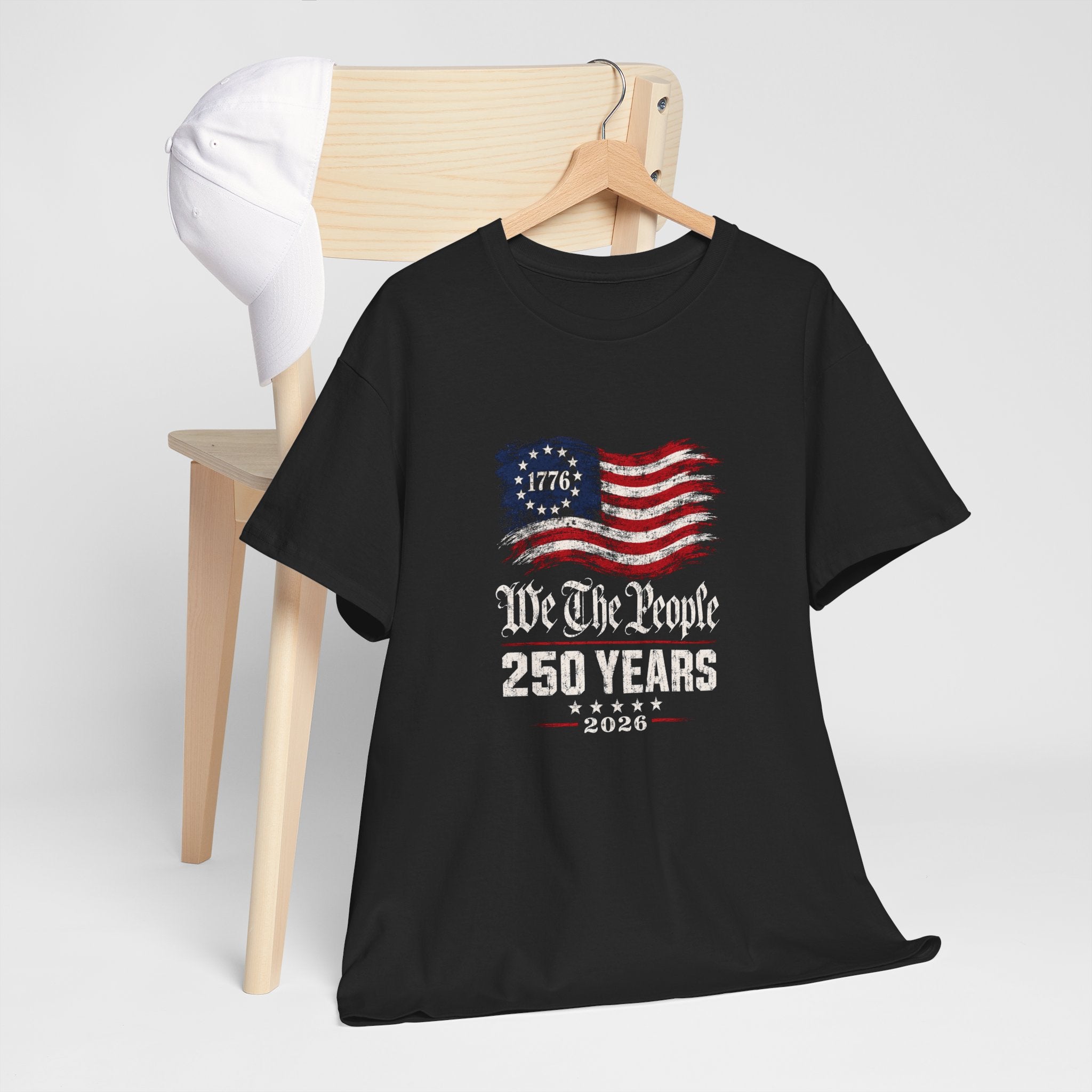 We The People 250 Years T-Shirt - 1776 American Flag Patriotic Tee (2026 Bicentennial)